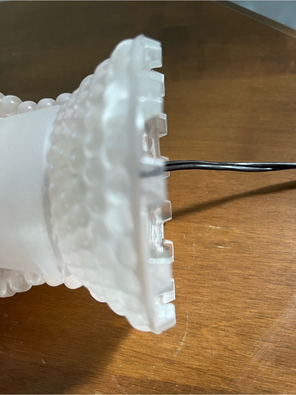 VTG- PAIR of 1930’s Pink Satin Hobnail Depression Glass Boudoir Lamp-See Pics ! - Picture 10 of 16